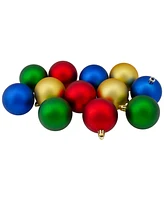 Northlight Shatterproof 2-Finish Christmas Ball Ornaments 2.5-Inch