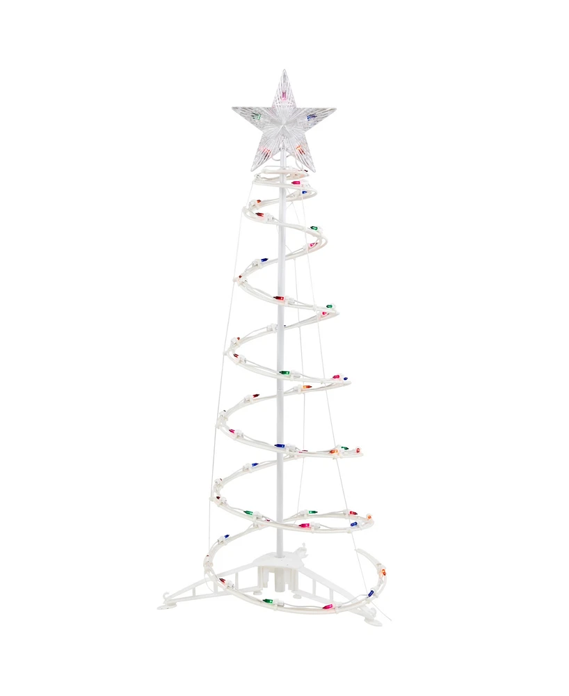 Northlight 3ft Spiral Cone Tree Multi Lights