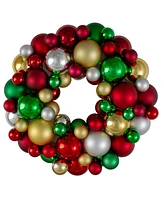 Northlight Traditional Shatterproof Ball Christmas Wreath