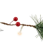 Northlight Pine Berry and Snowflake Christmas Garland - 6-Inch