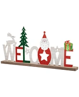 Northlight Wooden "Welcome" Christmas Sign - 16-Inch