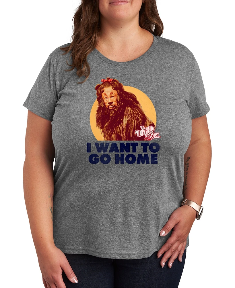 Hybrid Apparel Trendy Wizard of Oz Lion Plus Graphic T-shirt