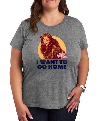 Hybrid Apparel Trendy Wizard of Oz Lion Plus Graphic T-shirt