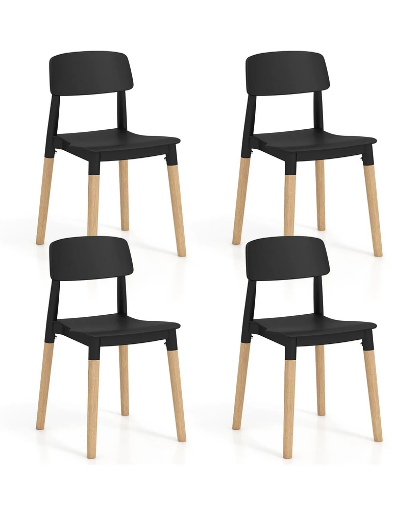 Slickblue Modern Dining Side Chairs Set of 4 with Ergonomic Backrest for Room