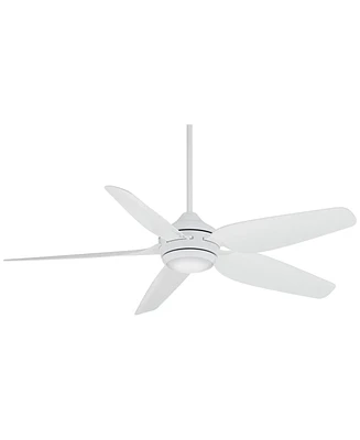 Casa Vieja 52" Del Diego Modern Indoor Outdoor Ceiling Fan 5 Blade Led Light Remote Control White Finish Blades Bedroom Patio Living Room Kitchen Porc