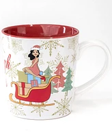 Black Paper Party Sleigh Sis Mug,12 oz