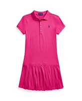 Polo Ralph Lauren Big Girls Pleated Stretch Mesh Dress