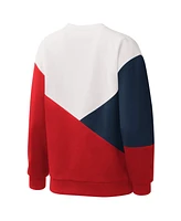 Starter Women's White/Red Boston Red Sox Shutout Pullover Sweatshirt