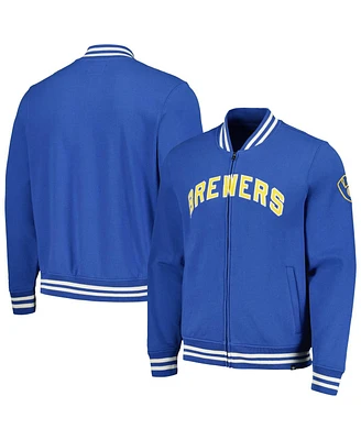 '47 Brand Men's Royal Milwaukee Brewers Pack Pro Camden Full-Zip Track Jacket