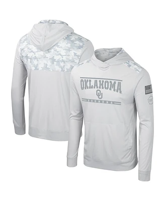 Colosseum Men's Gray Oklahoma Sooners Oht Military Appreciation Long Sleeve Hoodie T-Shirt