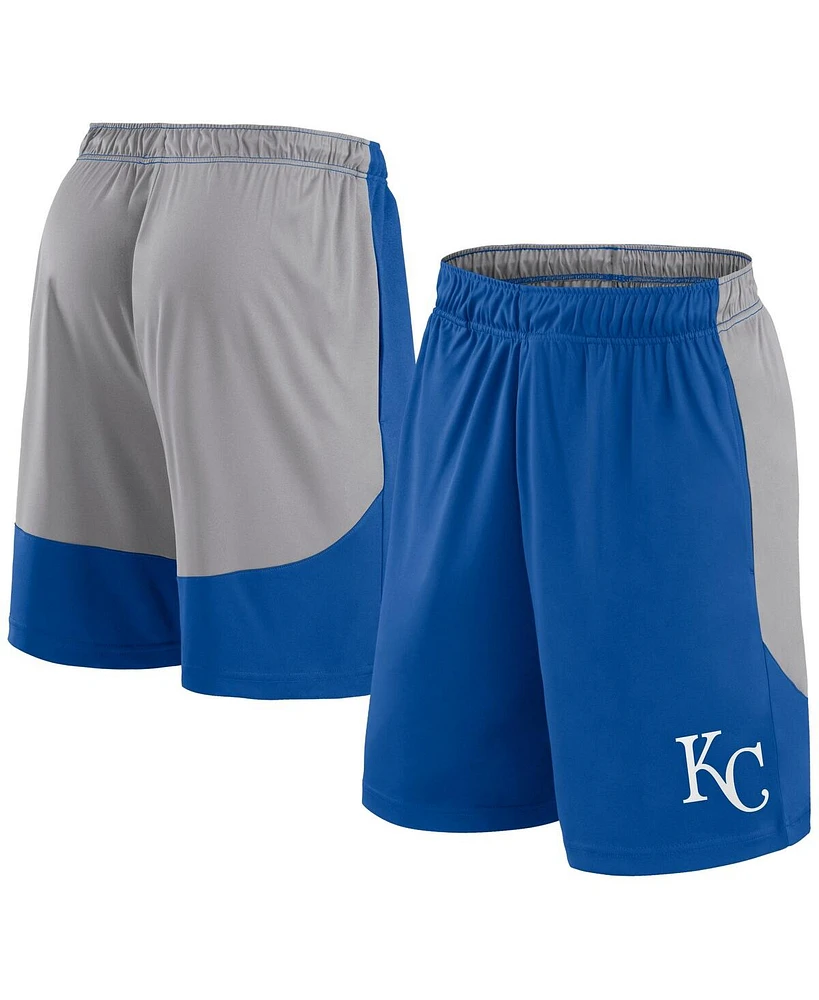 Fanatics Men's Royal/Gray Kansas City Royals Go Hard Shorts