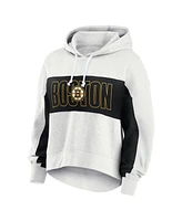 Fanatics Women's Heather Gray Boston Bruins Fleece Up for It Pullover Hoodie