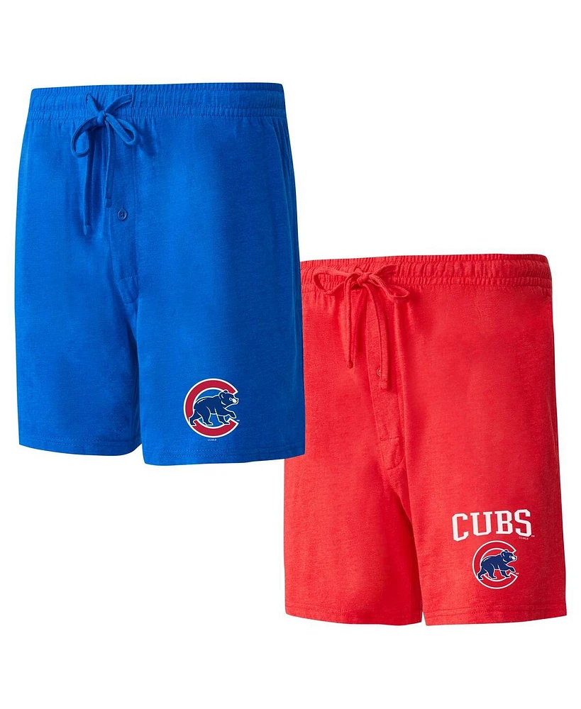 Concepts Sport Men's Royal/Red Chicago Cubs Two-Pack Meter Sleep Shorts