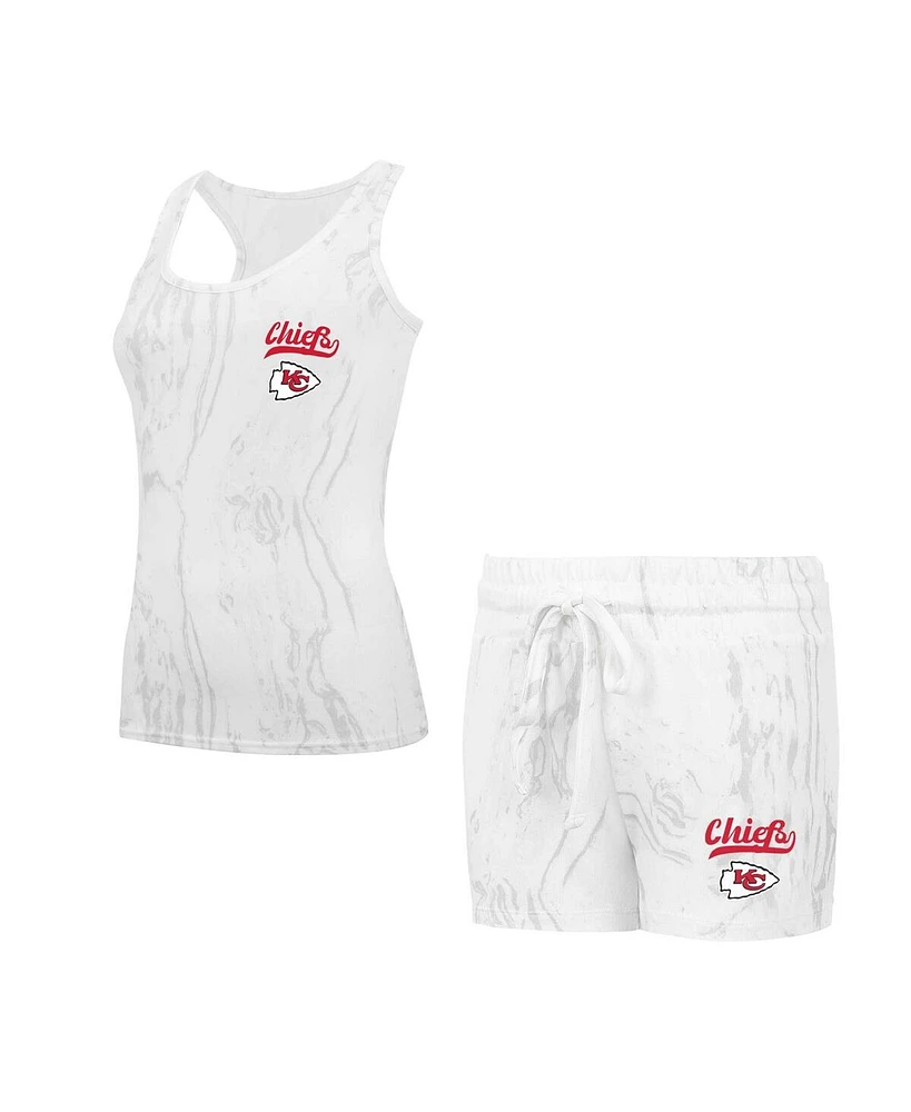 Concepts Sport Women's Kansas City Chiefs Quartz Hacci Knit Tank Top Shorts Sleep Set