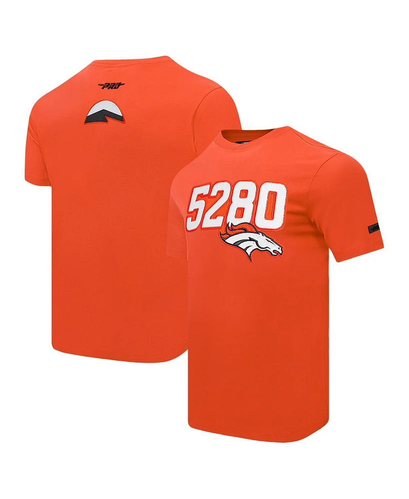 Pro Standard Men's Orange Denver Broncos Frozen Single Jersey T-Shirt