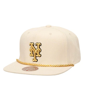 Mitchell & Ness Men's Cream New York Mets Golden Ivory Snapback Hat