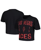 Stadium Essentials Women's Black Las Vegas Aces City Year Cropped T-Shirt