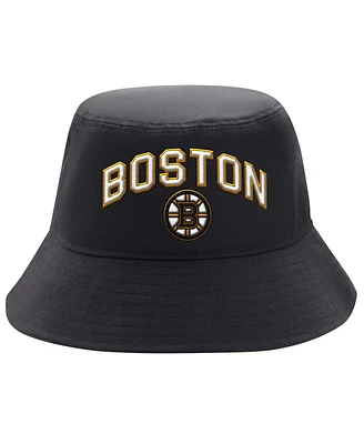 Starter Men's Black Boston Bruins Arch Logo Bucket Hat