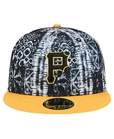 New Era Men's Black Pittsburgh Pirates Sands 59FIFTY Fitted Hat