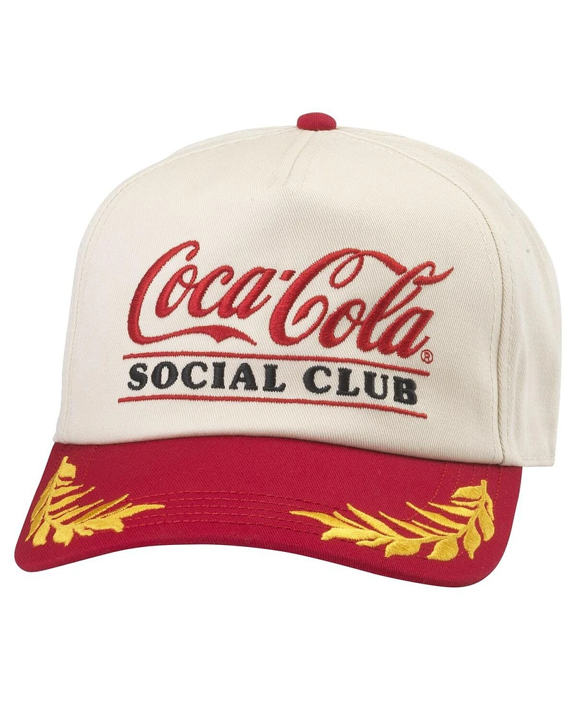 American Needle Men's Cream Coca-Cola Social Club Captain Hat