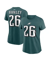 Nike Women's Saquon Barkley Midnight Green Philadelphia Eagles Player Name Number T-Shirt