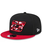 New Era Men's Black/Scarlet Bubba Wallace 9FIFTY Snapback Hat