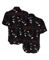 Section 119 Men's Black Pink Floyd Pigs Animals Button-Down Shirt