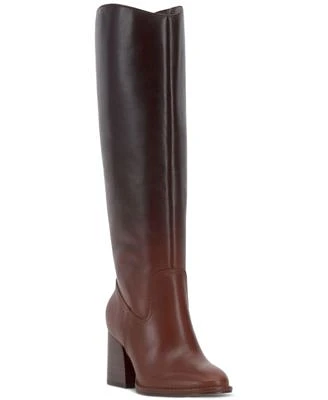 Vince Camuto Womens Leila Block Heel Knee High Boots Regular Wide Extra Wide Calf