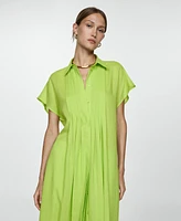 Mango Women's Slits Detail Shirt Dress