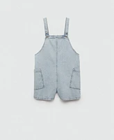 Mango Women's Denim Jumpsuit Shorts