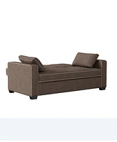 Serta 66.5" W Polyester Augustus Full Convertible Sofa