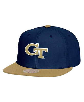 Mitchell & Ness Men's Navy/Gold Georgia Tech Yellow Jackets 2-Tone 2.0 Snapback Hat