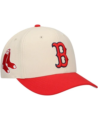 Mitchell & Ness Men's Cream Boston Red Sox Pro Crown Adjustable Hat