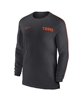 Nike Men's Anthracite Clemson Tigers 2024 Sideline Coach Uv Performance Long Sleeve T-Shirt