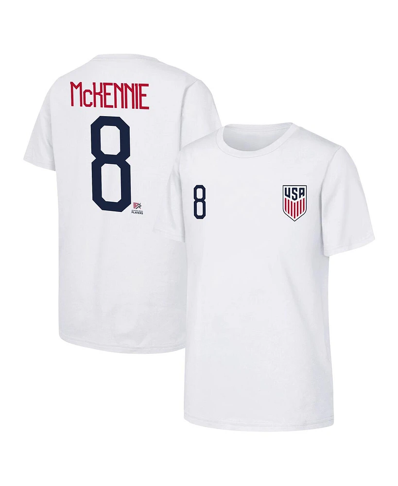 Outerstuff Big Boys and Girls Weston McKennie White Usmnt Name Number T-Shirt