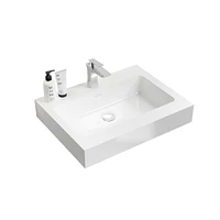 Streamdale Furniture Glossy White Integrated Solid Surface Basin