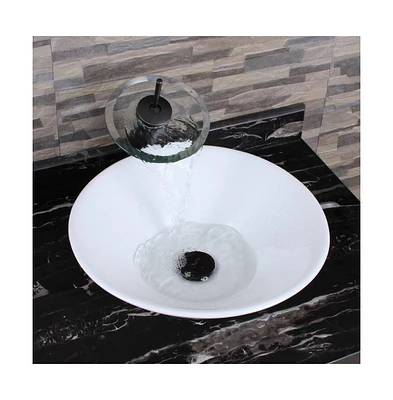 Streamdale Furniture Stylish Ceramic Above-Counter Bathroom Sink