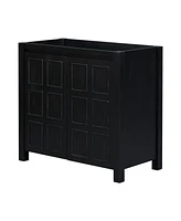 36" Retro Espresso Bathroom Vanity Cabinet