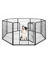 Slickblue 8 Panel Pet Fence Indoor Outdoor