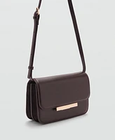 Mango Women's Flap Detail Crossbody Bag