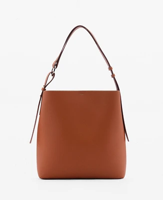 Mango Women's Short Handle Shopper Bag