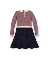 Hope & Henry Girls' Organic Cotton French Blocked Sweater Dress, Toddler