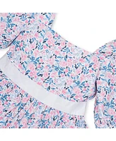 Hope & Henry Girls' Short Sleeve Puff Party Dress