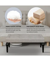 42" Upholstered Bench with Roman Column Legs