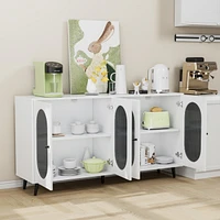 Modern Sideboard with Acrylic Doors & Adjustable Shelf