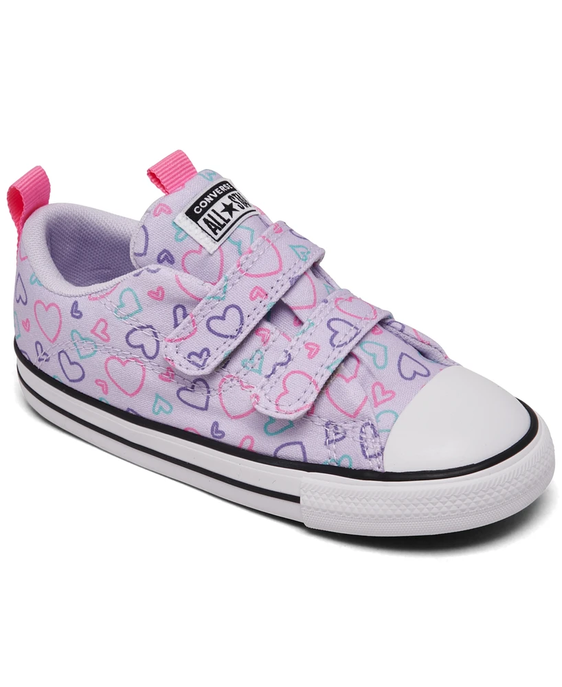 Converse Toddler Girls Chuck Taylor All Star Happy Hearts Stay-Put Closure Low Top Casual Sneakers from Finish Line