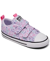 Converse Toddler Girls Chuck Taylor All Star Happy Hearts Stay-Put Closure Low Top Casual Sneakers from Finish Line