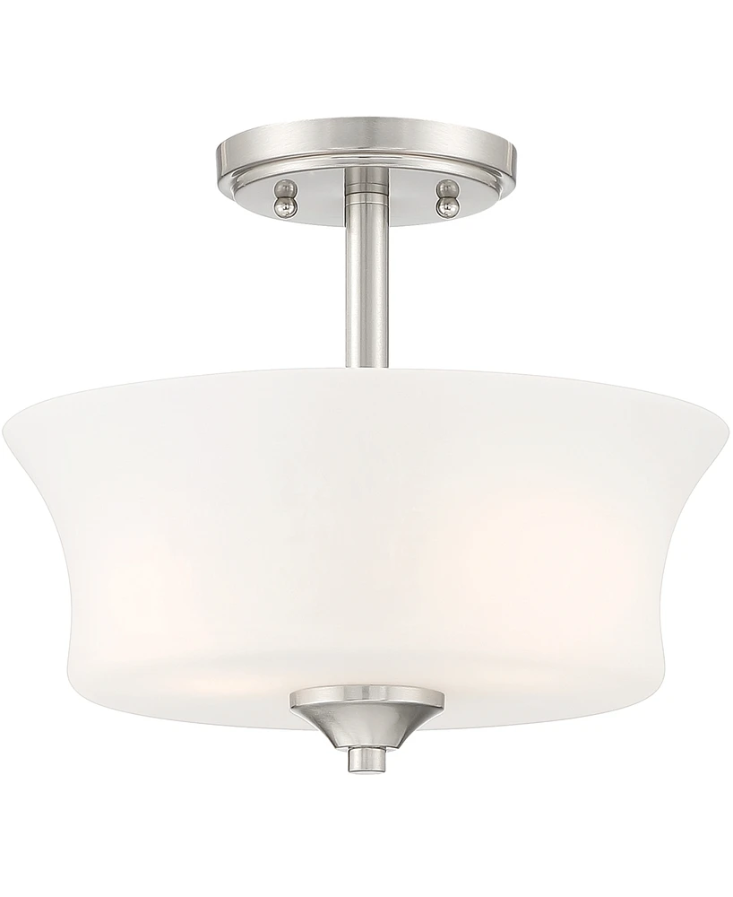 Designers Fountain Bronson 12" Metal 2 Light Semi Flush