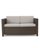 4-Piece Outdoor Sofa Set With Cushions And Coffee Table