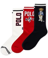 Polo Ralph Lauren Women's 3-Pk. Preppy Polo Bear Sport Socks